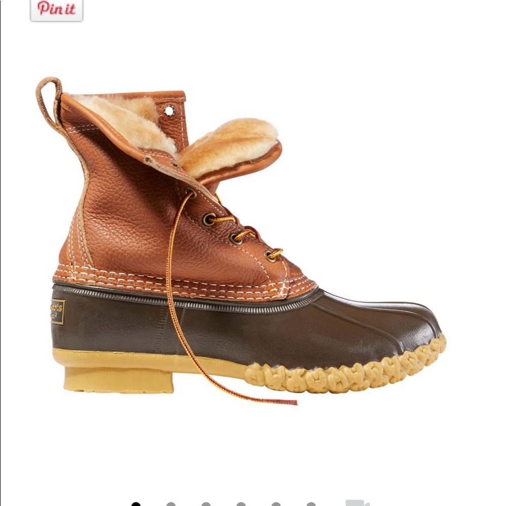 LL Bean 8” Shearling-Lined Boots